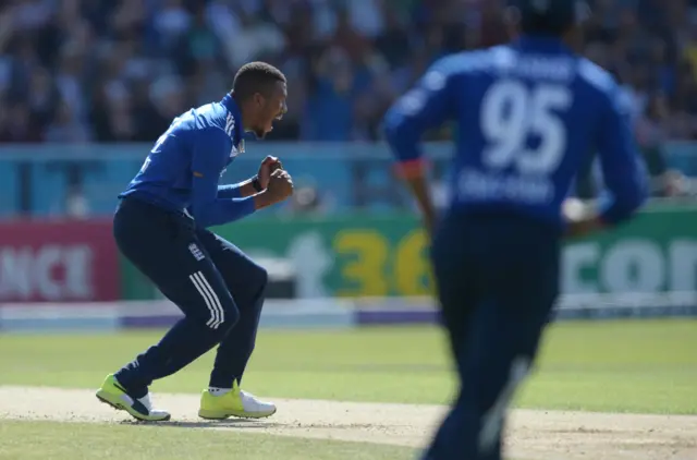 Chris Jordan celebrates