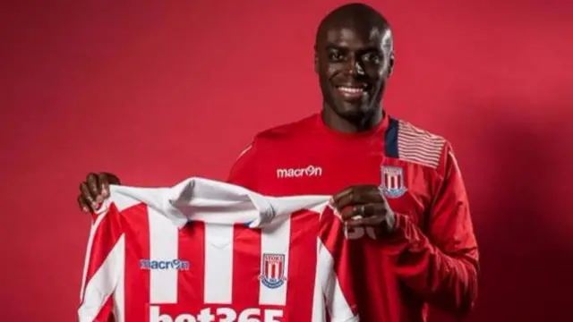 Bruno Martins Indiwith Stoke City shirt