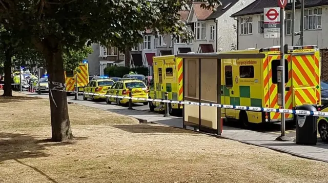 Emergency services on Lennard Road