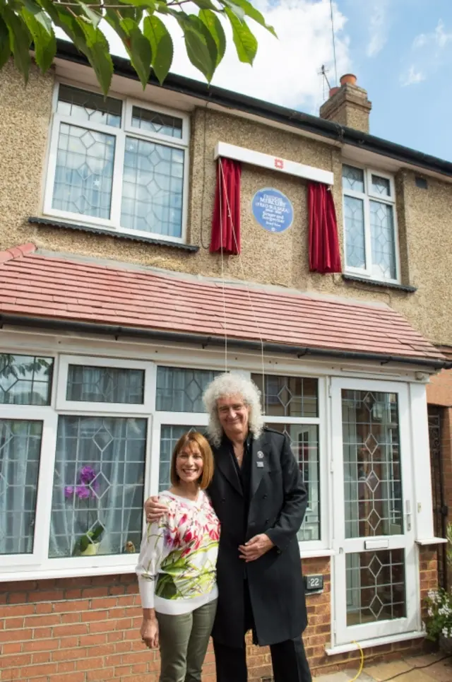 Brian May with Kashmira Cooke