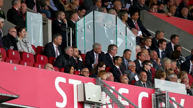 Mark Hughes in the stands