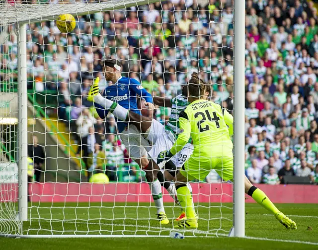 Joe Garner nods in Rangers' goal