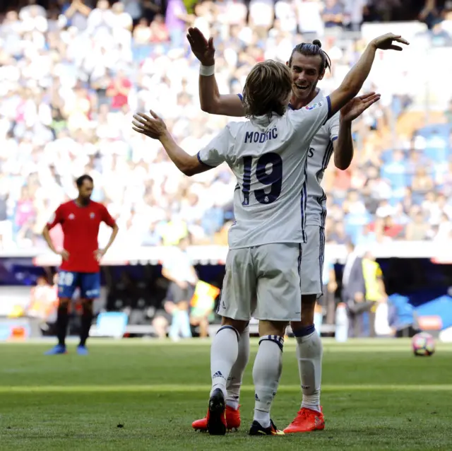 Luka Modric celebrates