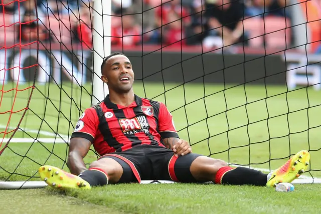 Callum Wilson of AFC Bournemouth reacts after missing a chance