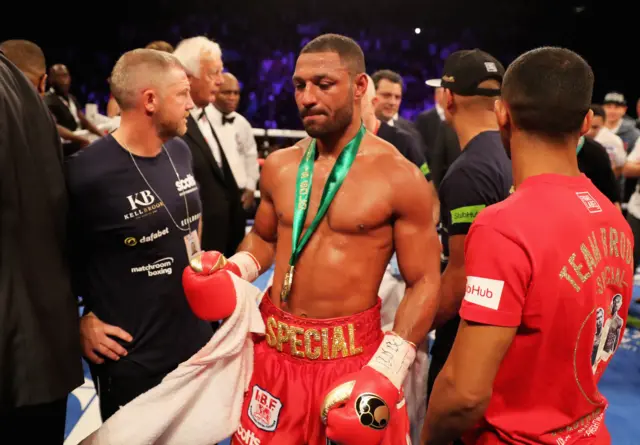 Kell Brook looks on