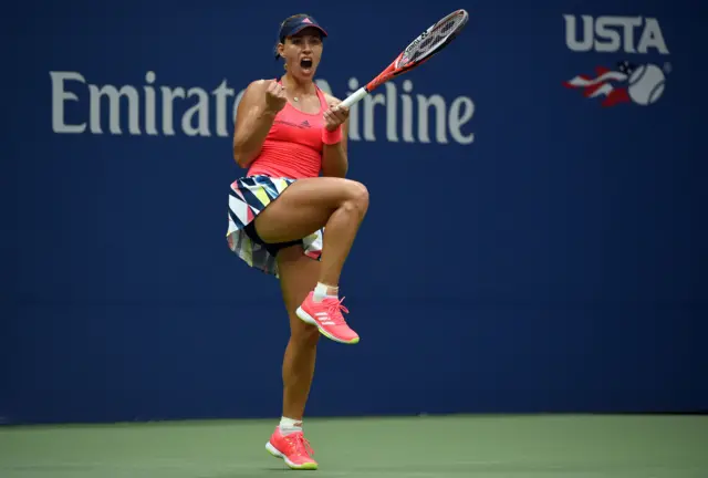 Angelique Kerber of Germany reacts