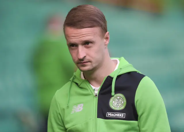 There's no hiding the dejection on injured Celtic striker Leigh Griffiths's face