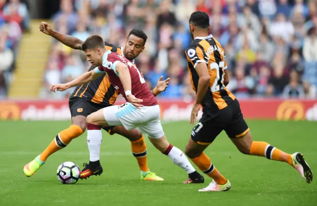 Burnley's Johann Berg Gudmundsson in action