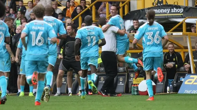 Burton celebrate