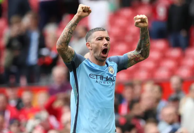 Aleksandar Kolarov celebrates