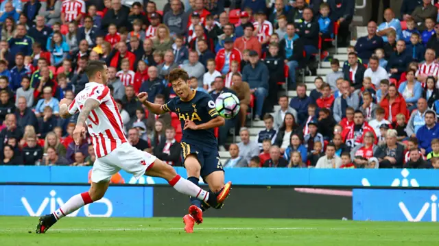 Son Heung-min scores