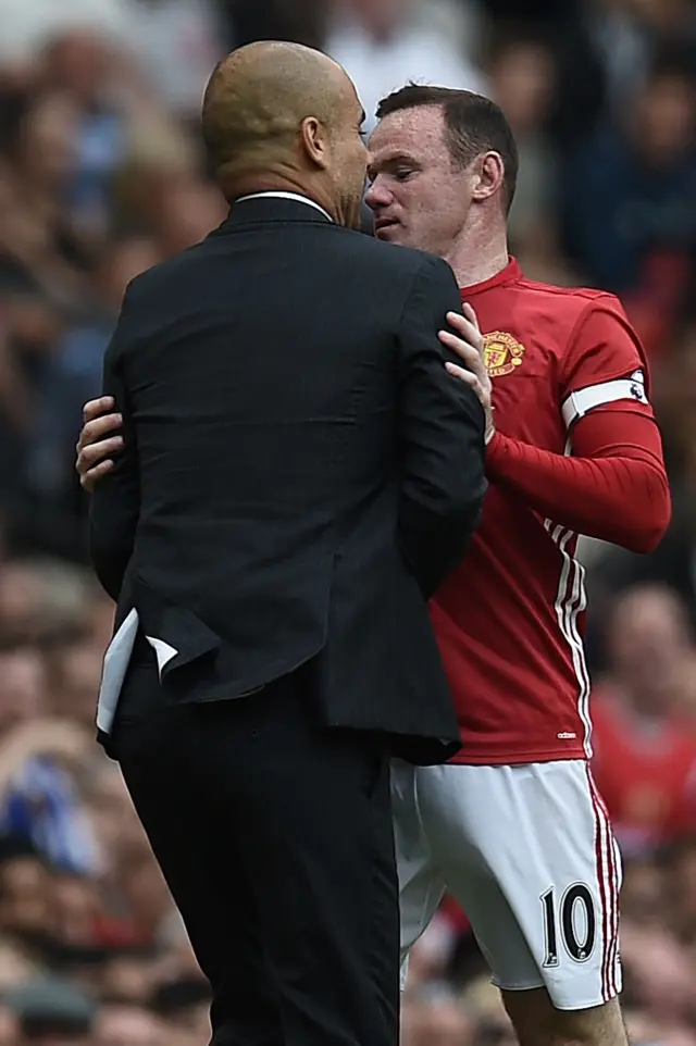 Rooney clashes with Pep