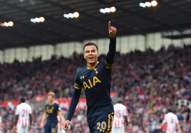 Dele Alli of Tottenham celebrates