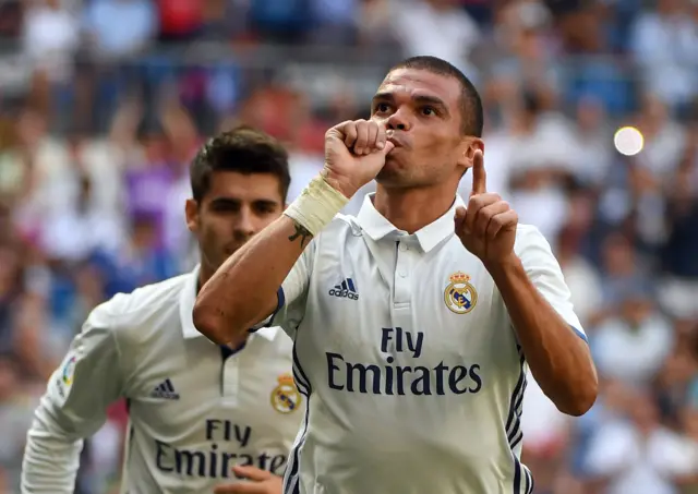 Pepe celebrates