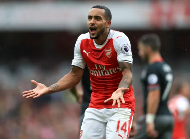 Theo Walcott is frustrated