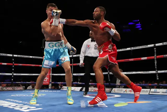 Kell Brook throws a punch