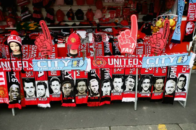 Merch outside Old Trafford