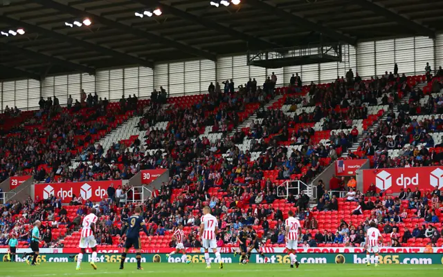 Stoke fans start leaving