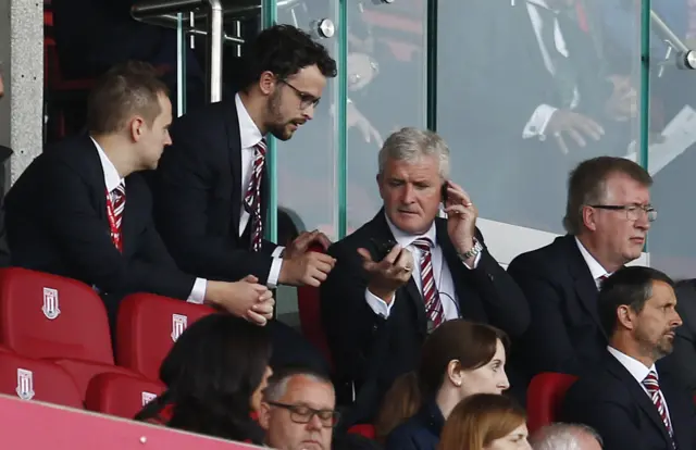 Mark Hughes in the stands