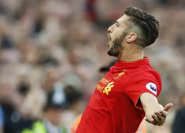 Lallana celebrates