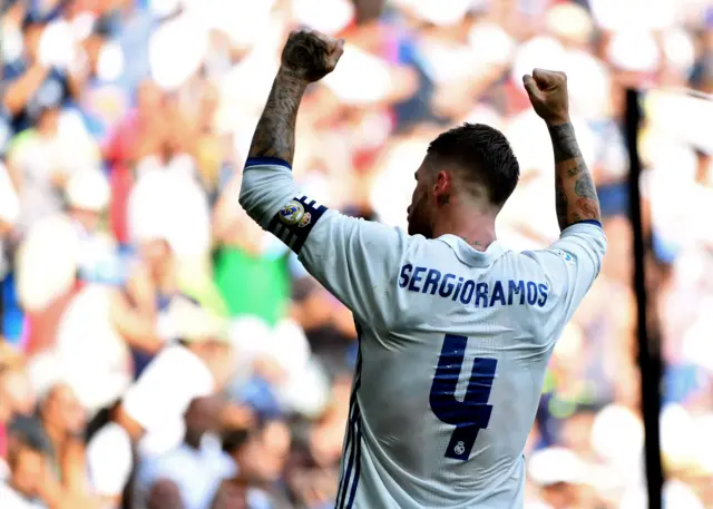 Sergio Ramos celebrates