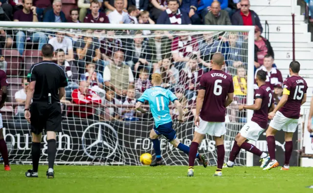 Hamilton's Ali Crawford scores at Tynecastle