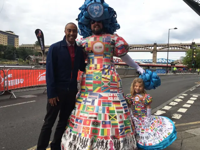 Colin Plews with Colin Jackson