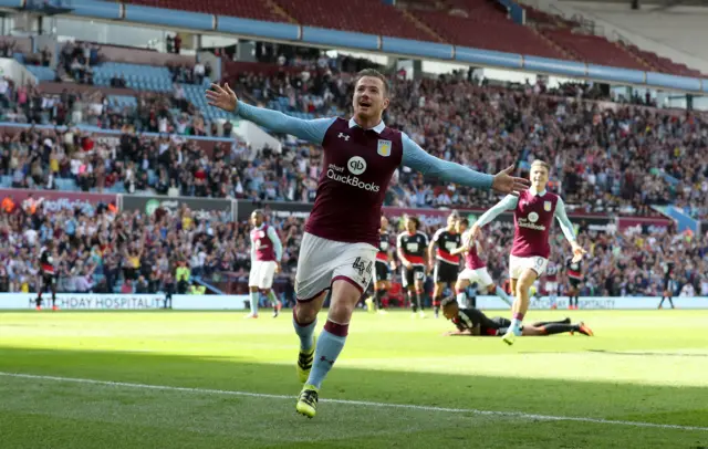 Villa's Ross McCormack celebrates