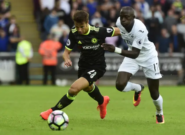 Chelsea's Cesar Azpilicueta in action during the game