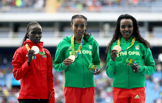 Vivian Cheruiyot and Tirunesh Dibaba