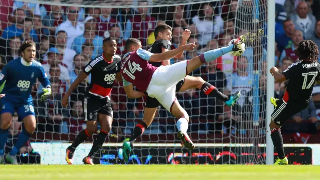 Rudy Gestede scores for Aston Villa