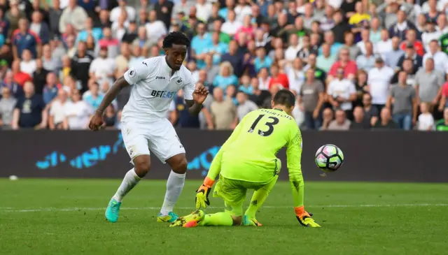 Fer scores Swansea's second goal