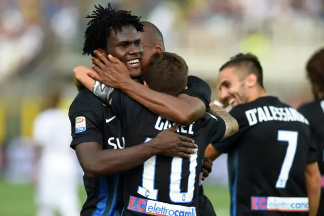 Kessie celebrates