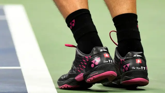 'Stan The Man' written on Stan Wawrinka's trainers