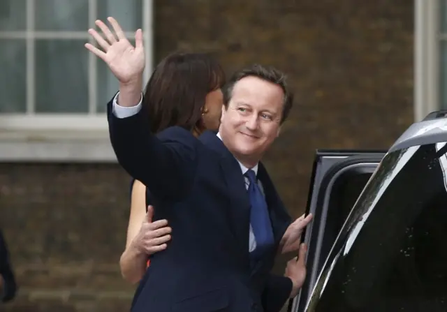 Cameron leaving Downing Street