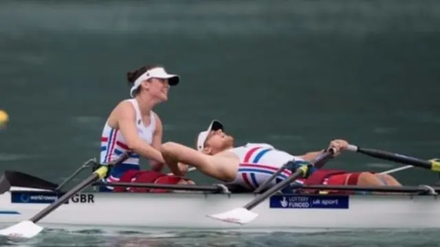 Paralympian rowers Lauren Rowles and Laurence Whitley