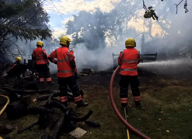 Fire at Stanford Park campsite