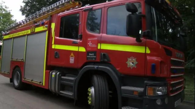 Close up of fire engine