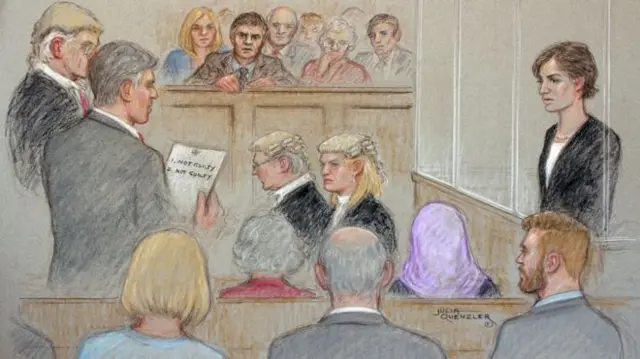 Court sketch of Archers verdict