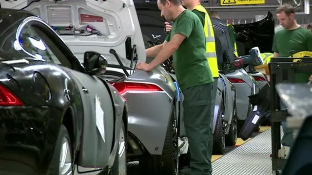 Jaguar F-Types in production in Castle Bromwich