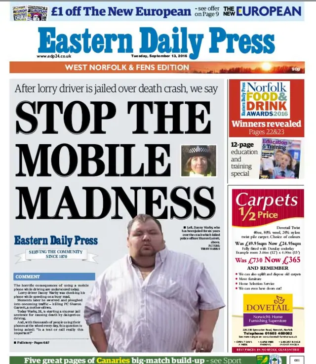 Front page of the EDP