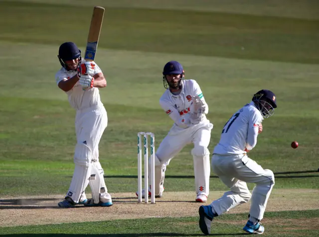 Kiran Carlson of Glamorgan batting at Chelmsford