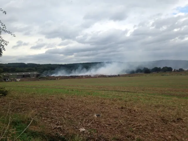 Fire in field