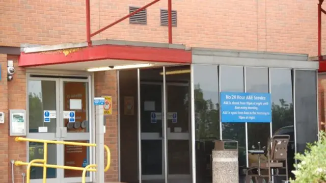 Stafford's County Hospital's A&E entrance