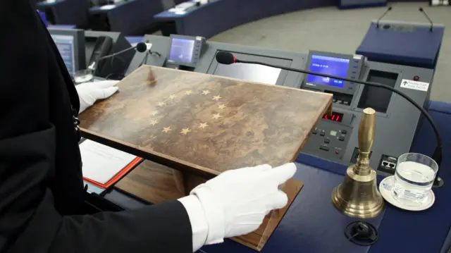 Lectern at European Parliament