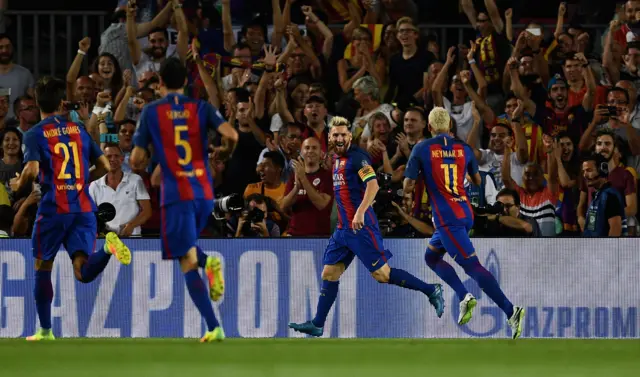 Messi celebrates