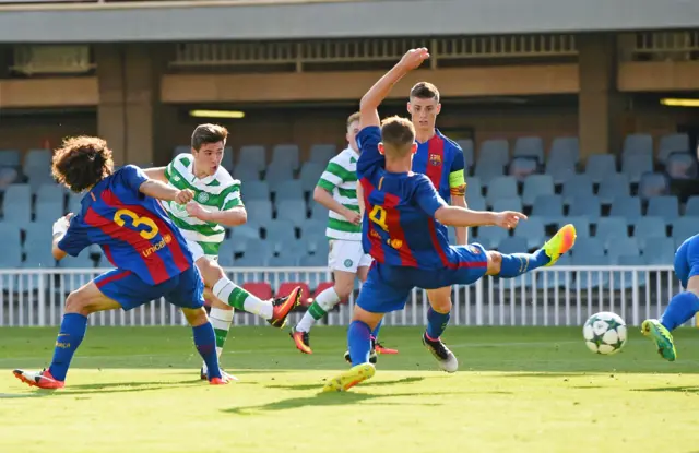 Celtic lost 2-1 to Barcelona in the Uefa Youth League