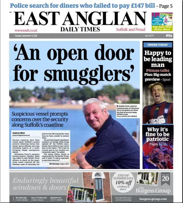 Front page of EADT