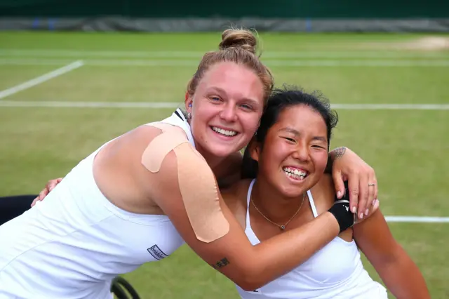 Jordanne Whiley and Yui Kamji