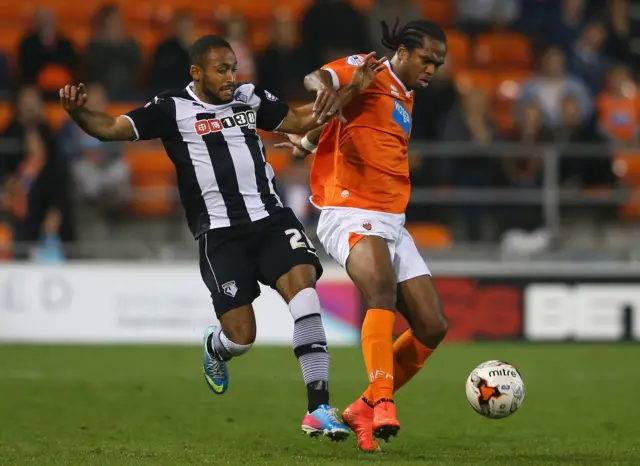 Ikechi Anya of Watford and Blackpool's Nile Ranger